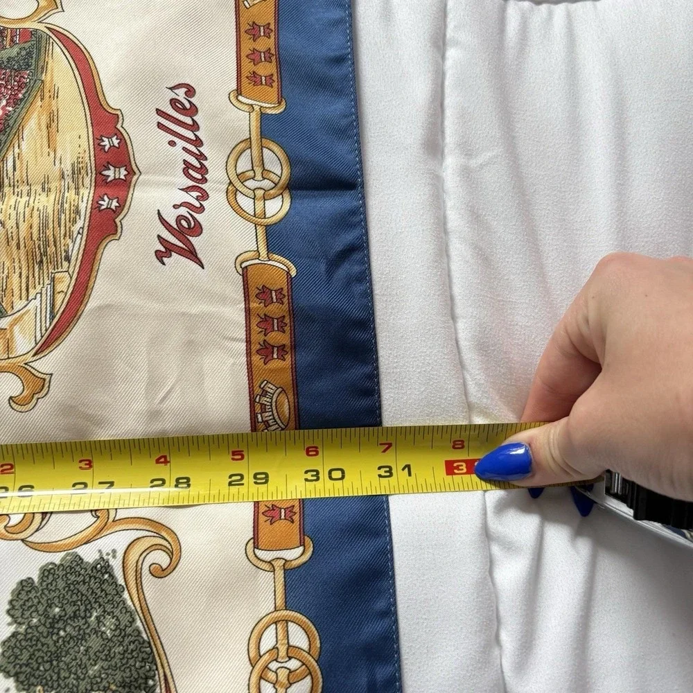Vintage LAHMY Paris Souvenir Scarf Made In Italy Eiffel‎ Tower Landmarks 30x31